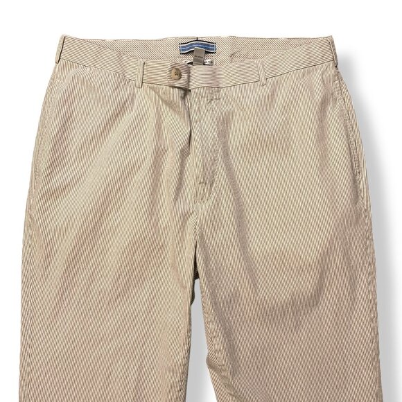 Peter Millar Men's Size 36 Natual Seersucker Chino Pants Golf Preppy Lightweight - Picture 3 of 7